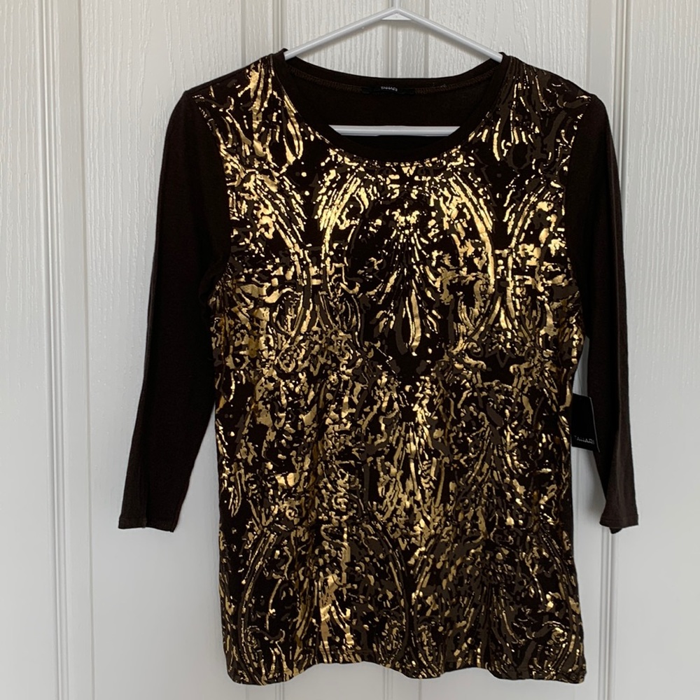 NWT Tahari Ann 3/4 sleeve Shirt